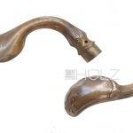 Jugendstil Türgriff antik alt Türklinke Modell 218L Messing rechts