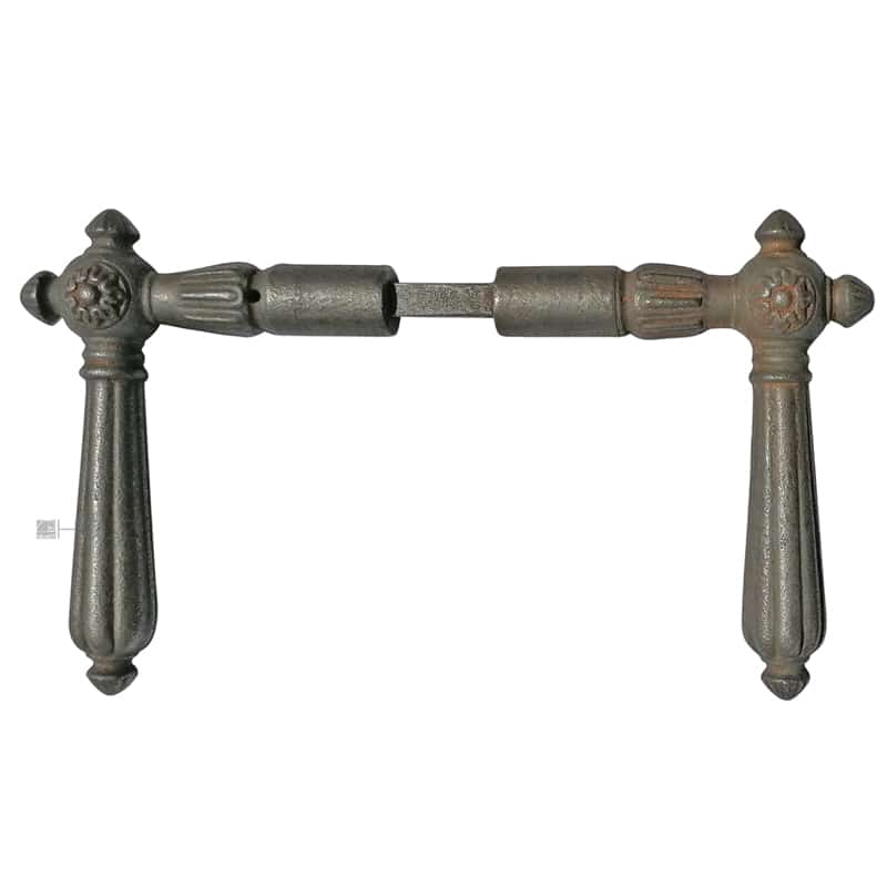 Türdrücker antik Eisen Blüte alt Türklinken 18.6mm 9er Vk