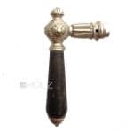 Türklinke antik Türdrücker Messing Messing vernickelt silber alt 9er Vk