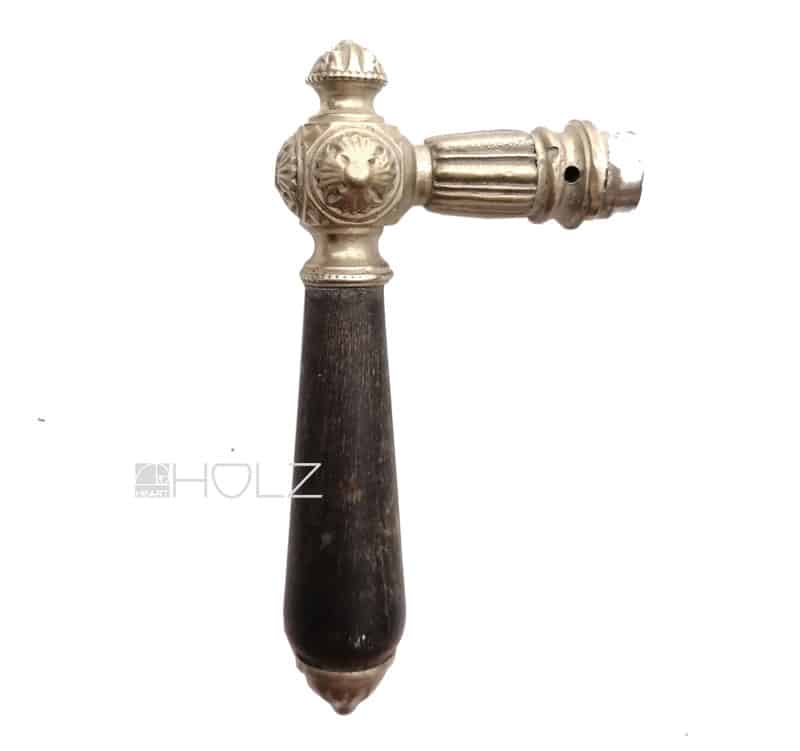 Türklinke antik Türdrücker Messing Messing vernickelt silber alt 9er Vk