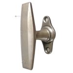 Fensterolive 1920er Fenstergriff Art Deco vernickelt Polygon 80mm 43