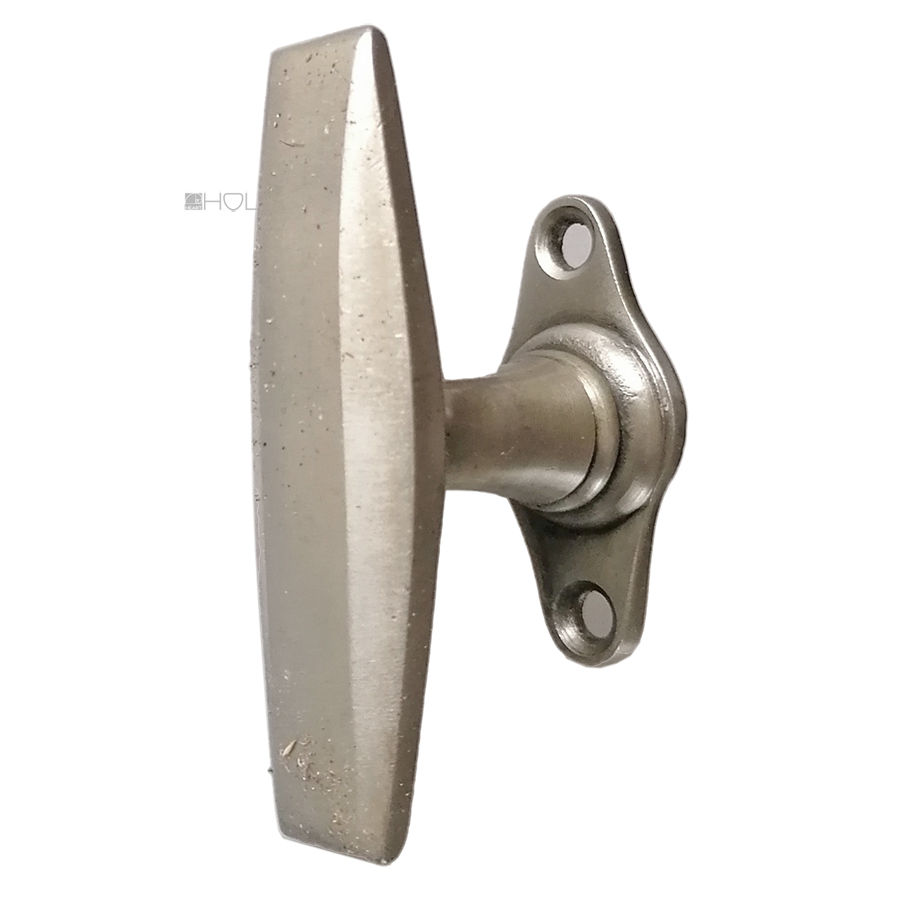 Fensterolive 1920er Fenstergriff Art Deco vernickelt Polygon 80mm 43