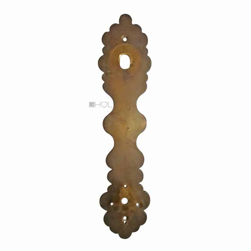 Tresor Langschild Beschlag alt Messing Schlüsselschild 30cm