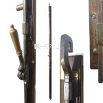 antik Basküle Fenstergriff Fanghaken mit Einreiber Gründerzeit alt 166 cm
