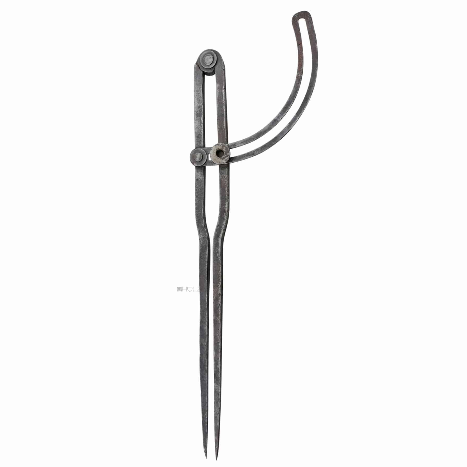 Großer Zirkel geschmiedet Eisen Handzirkel alt antik 45cm