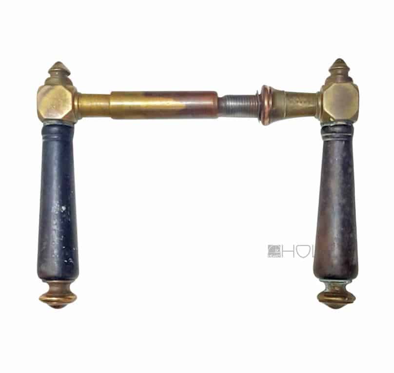 Türdrücker Kastenschloss antik Messing Horn Türklinken alt Gewinde