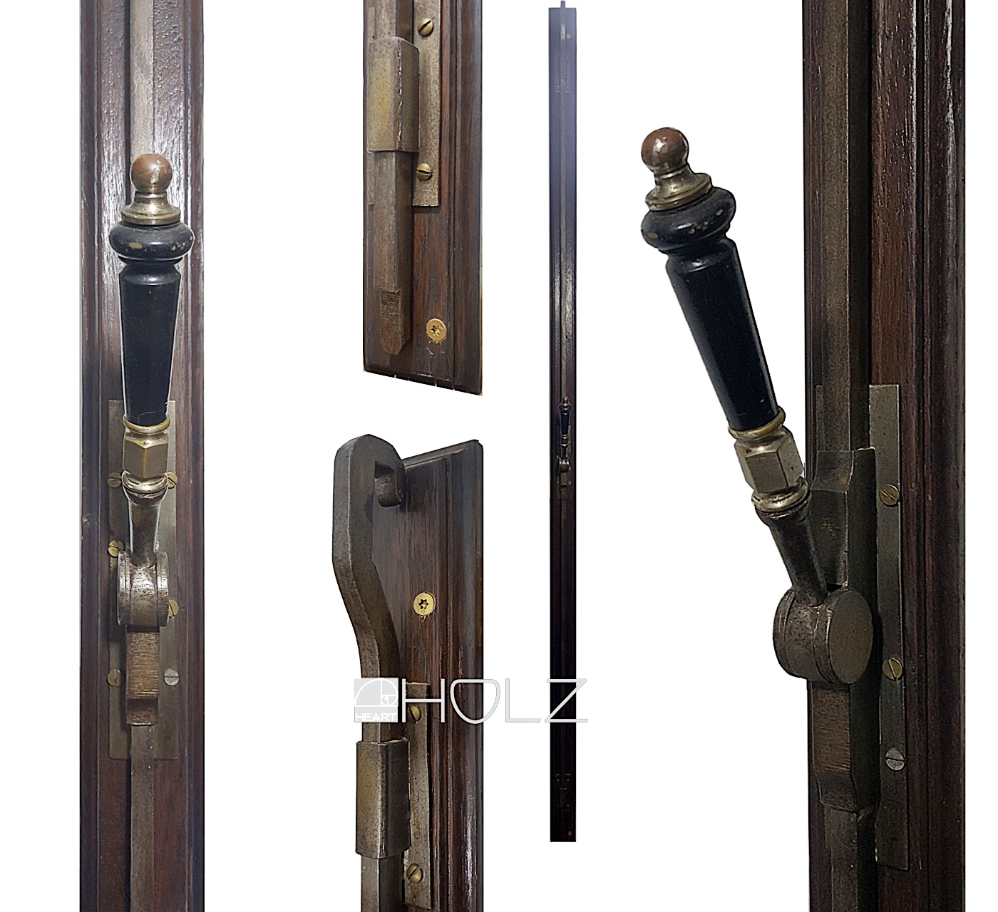 Fenster Basküle antik Gründerzeit Messing Fenster Verriegelung 172 cm