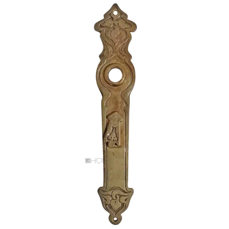Tür Langschild Jugendstil floral alt Türdrücker 16.2mm 64