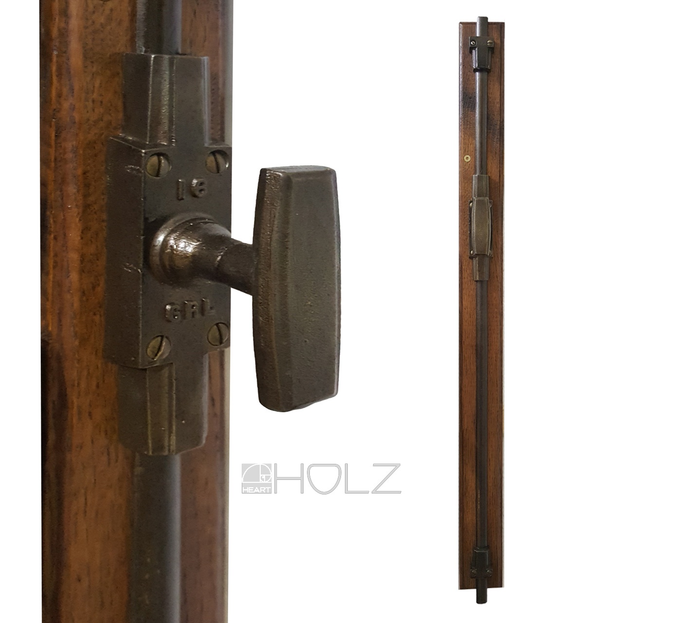 Basküle antik Art Deco Fensterolive Stangenverschluss alt 82cm Basküle antik Art Deco Fensterolive Stangenverschluss alt 82cm