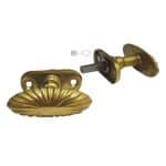 Jugendstil Fenstergriff antik Fensterolive Messing 42mm
