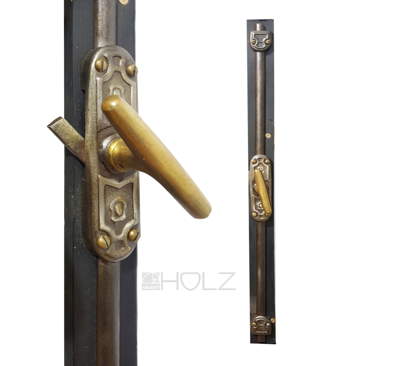 Basküle 1920er Art Deco Fenster Riegel Einreiber links 65cm