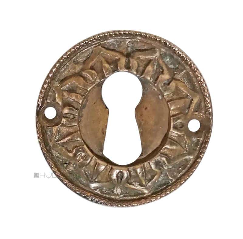 Schlüsselrosette antik Schlüsselschild alt Perle rund 49mm