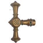 Fensterolive antik Blüte Kugel alt Fenstergriff 93mm