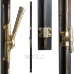 Jugendstil Fenster Basküle antik Messing vernickelt alt 140 cm