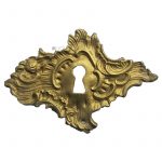 Möbel Bronze Schlüsselschild antik barock 118x80mm