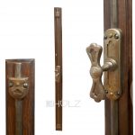 Fenster Basküle Art Deco Fliege Fenstergriff Zunge links 98cm
