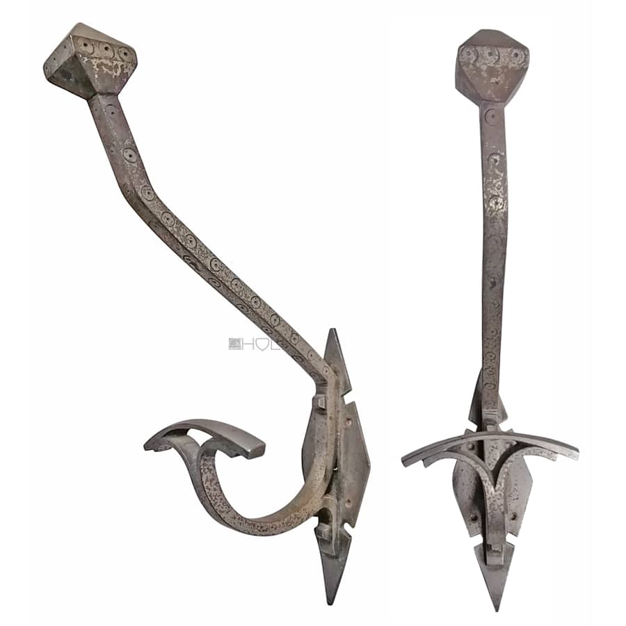 Kleiderhaken Jugendstil Mantelhaken alt Avantgarde Kunsthandwerk 31cm