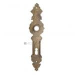 Langschild antik Gründerzeit Messing Türdrücker 19 mm 92