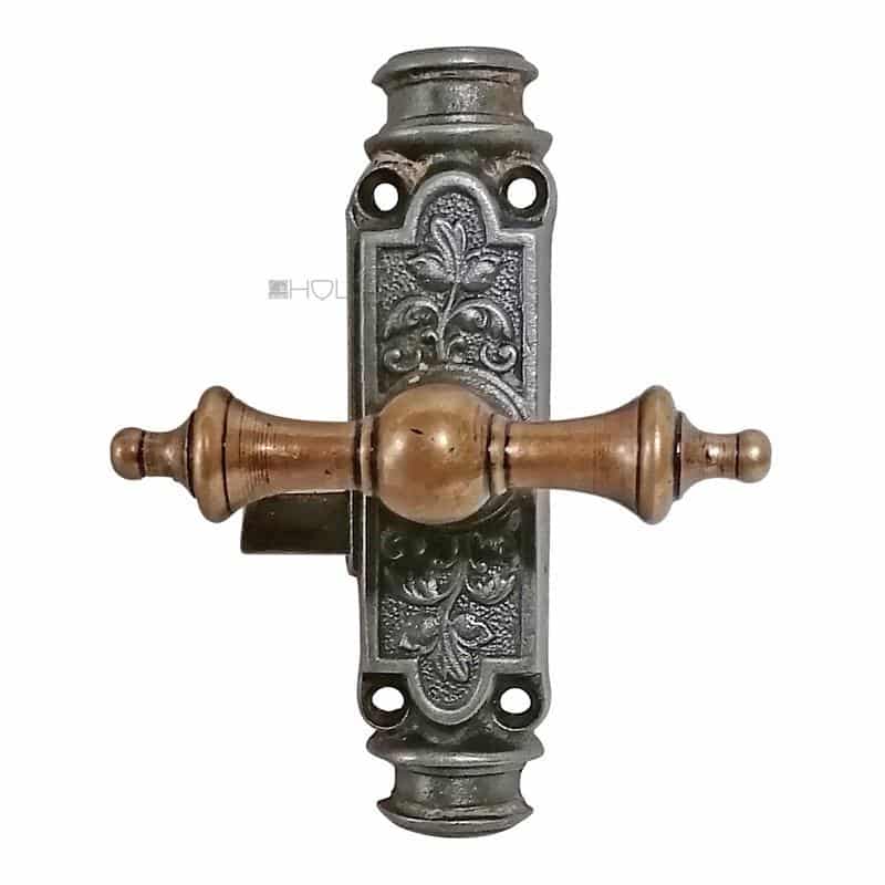 Basküle Fenstergetriebe alt Jugendstil floral Fenstergriff Einreiber links