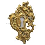 Prächtiges Bronze Möbel Schlüsselschild antik neo barock 8cm