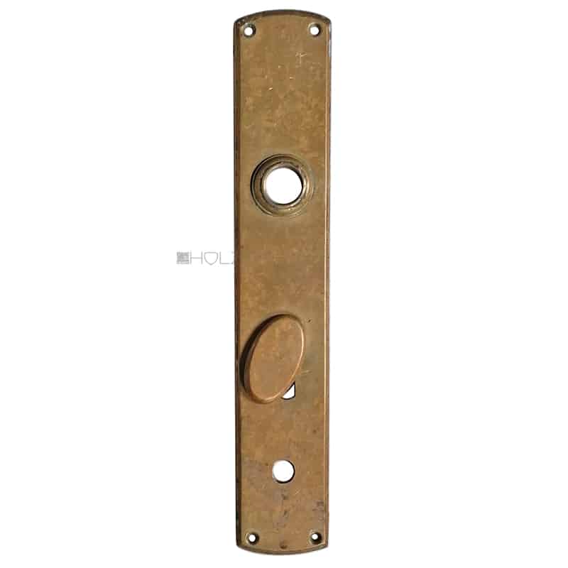 Langschild 1920er alt halbrund Messingguss Nachtriegel 16.1mm 74/127 Langschild 1920er alt halbrund Messingguss Nachtriegel 16.1mm 74/127