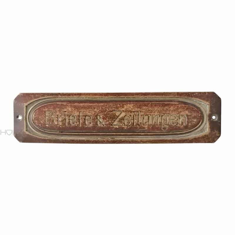 Briefklappe Jugendstil alt Tür Briefschlitz Briefeinwurf 23cm