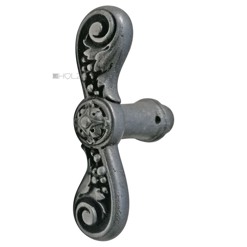 Fensterolive antik Blüte Eisen neobarock alt 91mm