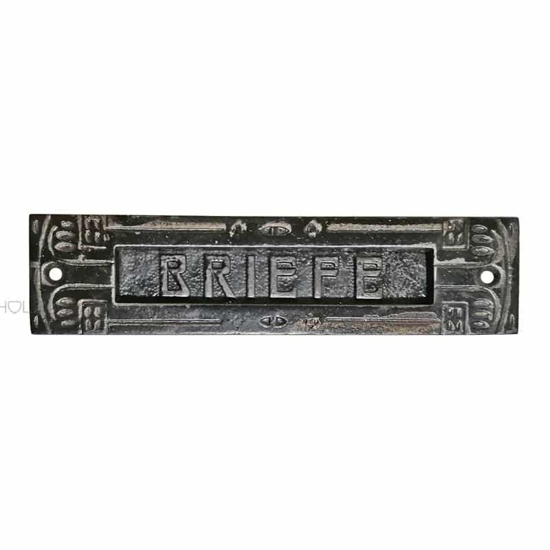 Briefklappe Jugendstil Eisen Briefschlitz alt 19cm