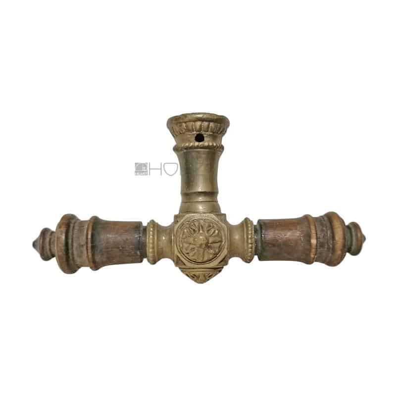 Fensterolive antik alt Basküle Fenstergriff vernickelt Perlen 7er Vk
