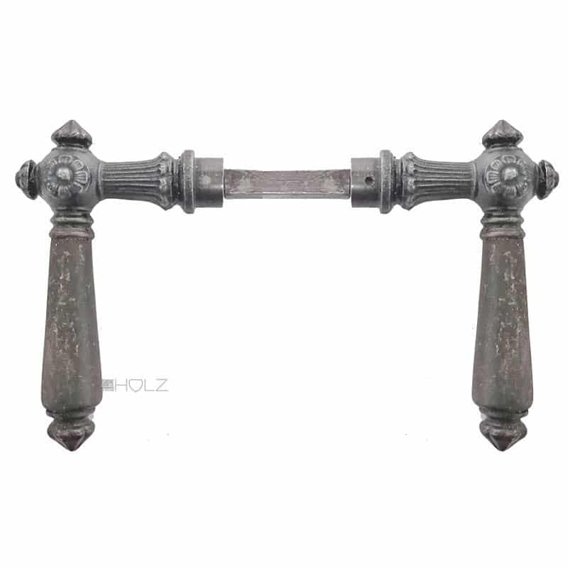 Türdrücker antik Eisen Blüte Türklinken alt 17.9mm 9er Vk