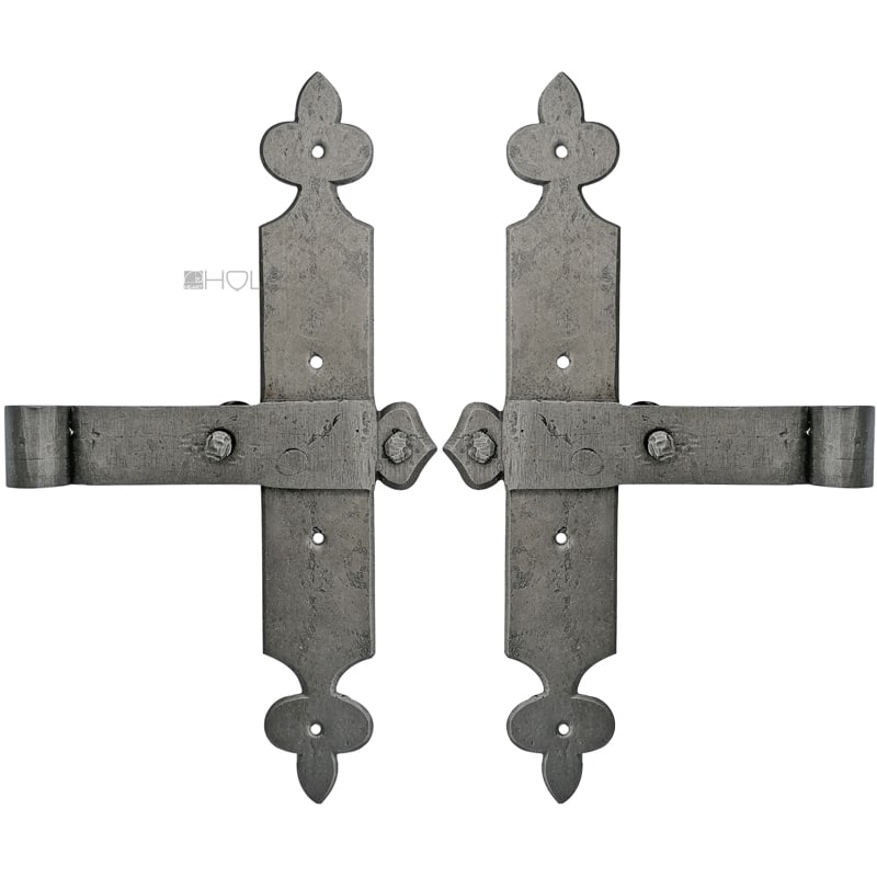 Paar Kreuzbänder antik alt Türband geschmiedet 24cm 11er Dornloch