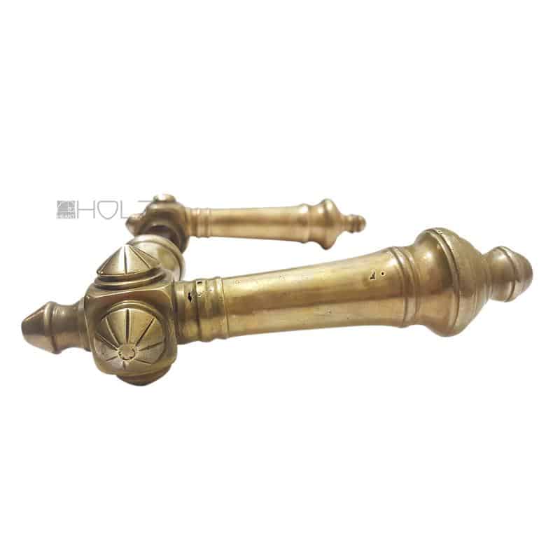Türdrücker antik Haustür Säulen Türklinken alt Messing 18.7 mm 10er Vk