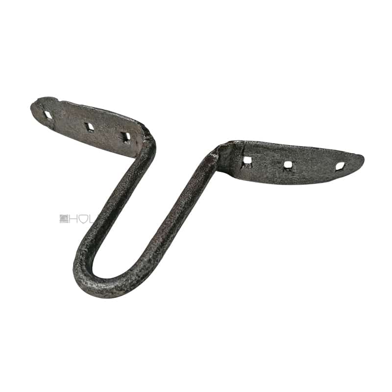 Türriegel Haspe geschmiedet Riegelfalle alt Stahl 24.5cm