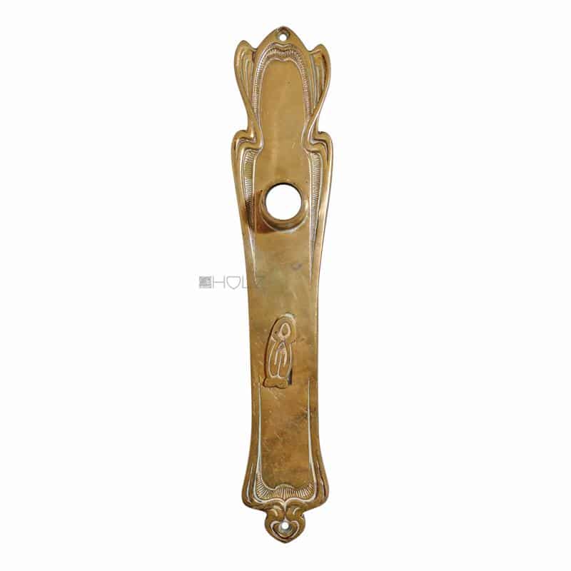 Jugendstil Langschild antik floral Türdrücker 17.8mm 78 Jugendstil Langschild antik floral Türdrücker 17.8mm 78