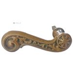 Türdrücker antik neo barock Blüte floral alt rechts 16mm 8er Vierkant