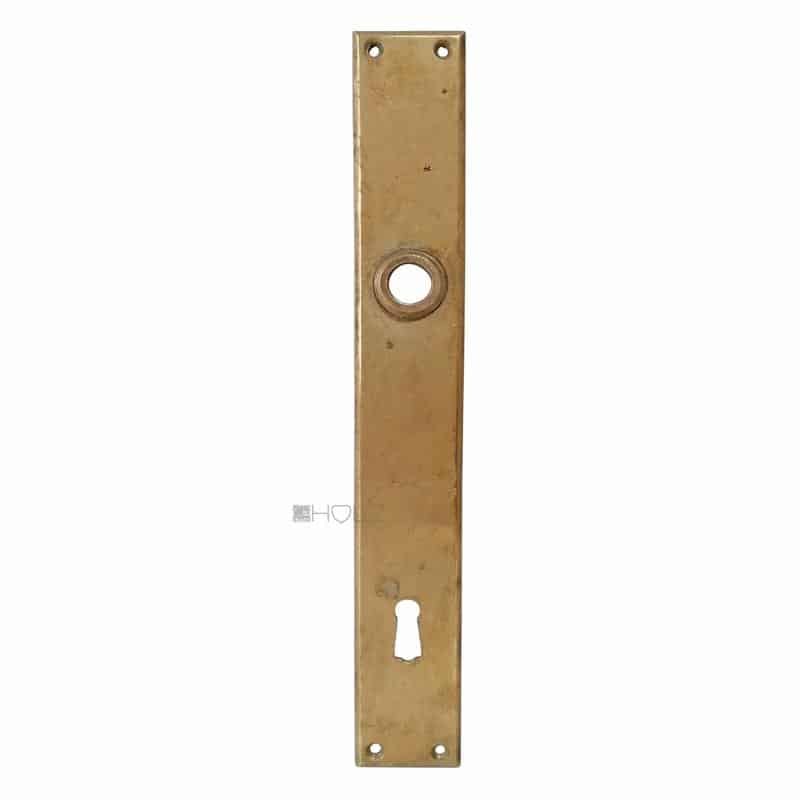 Großes Bauhaus Tür Langschild alt Messing Türklinke 16.2mm 135