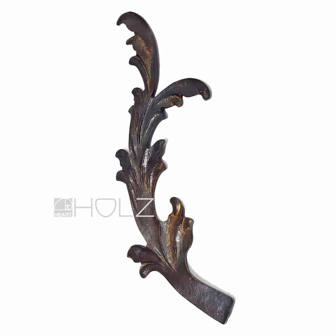 Zierelement Blatt Zierblatt Kunstschmiede Schmiedeeisen 260x130x2 mm