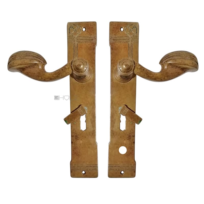 Drückergarnitur Tür Jugendstil alt floral 78mm 8er Vk