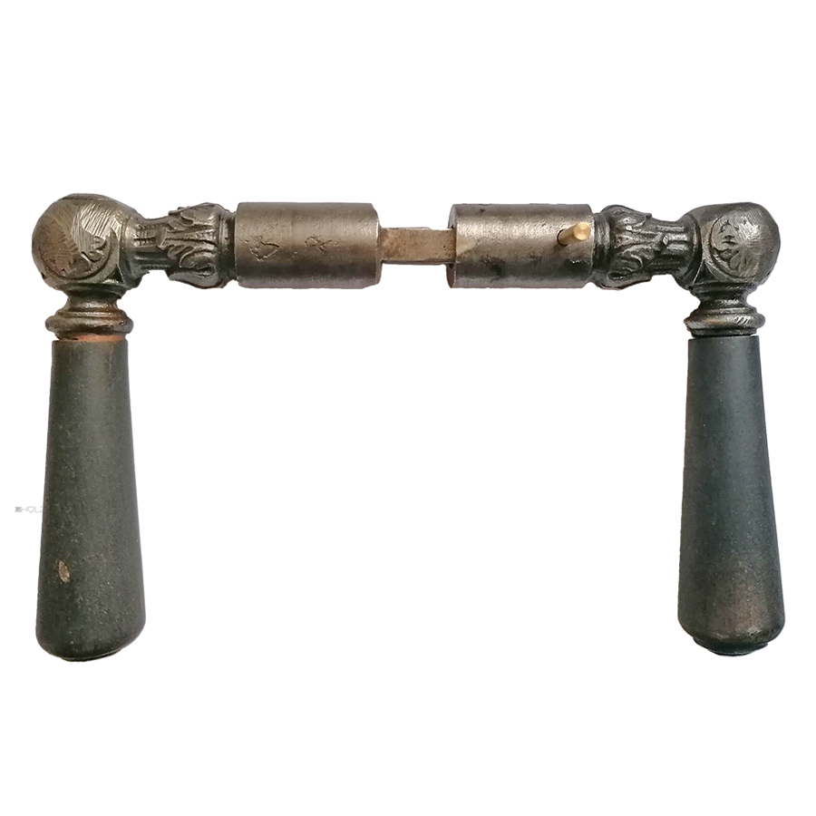 Türdrücker antik Eisen Ebenholz Türklinken 19.7mm 8er Vk