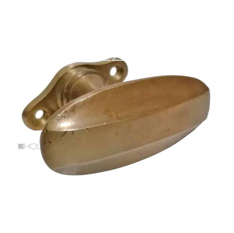 Fensterolive Bauhaus antik 1920er Fenstergriff alt Messing 42mm