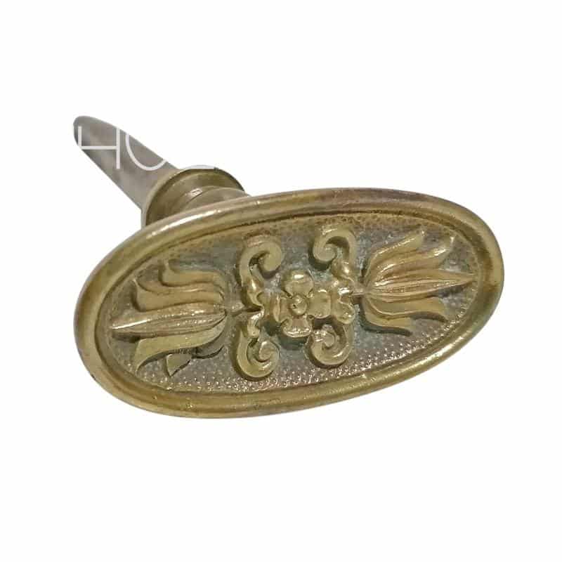 Jugendstil Türknauf antik Drehgriff alt Bronze 62mm