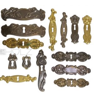 Jugendstil Möbelbeschläge antik Art Nouveau floral Messing