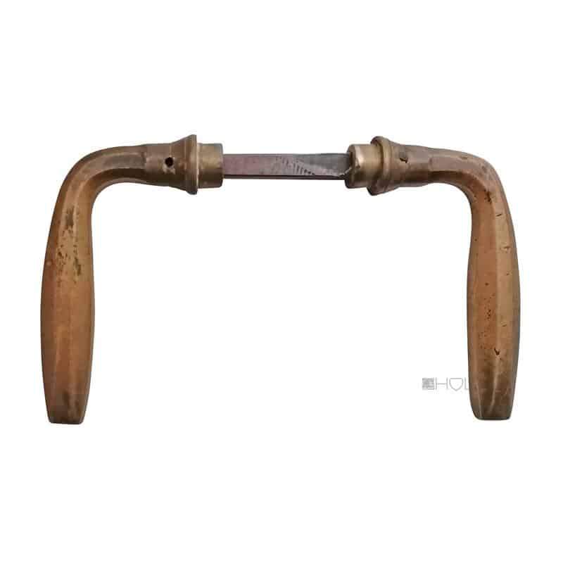 Türdrücker antik Bauhaus Messing polygon Türklinken 16.8mm 9er Vk