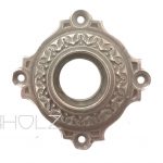 Drückerrosette antik Blattkranz Messing alt Haustür Türklinke 19.6 mm