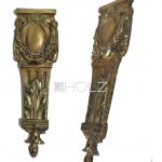 Bronze Möbelbeschlag antik Empire feuervergoldet alt 13cm