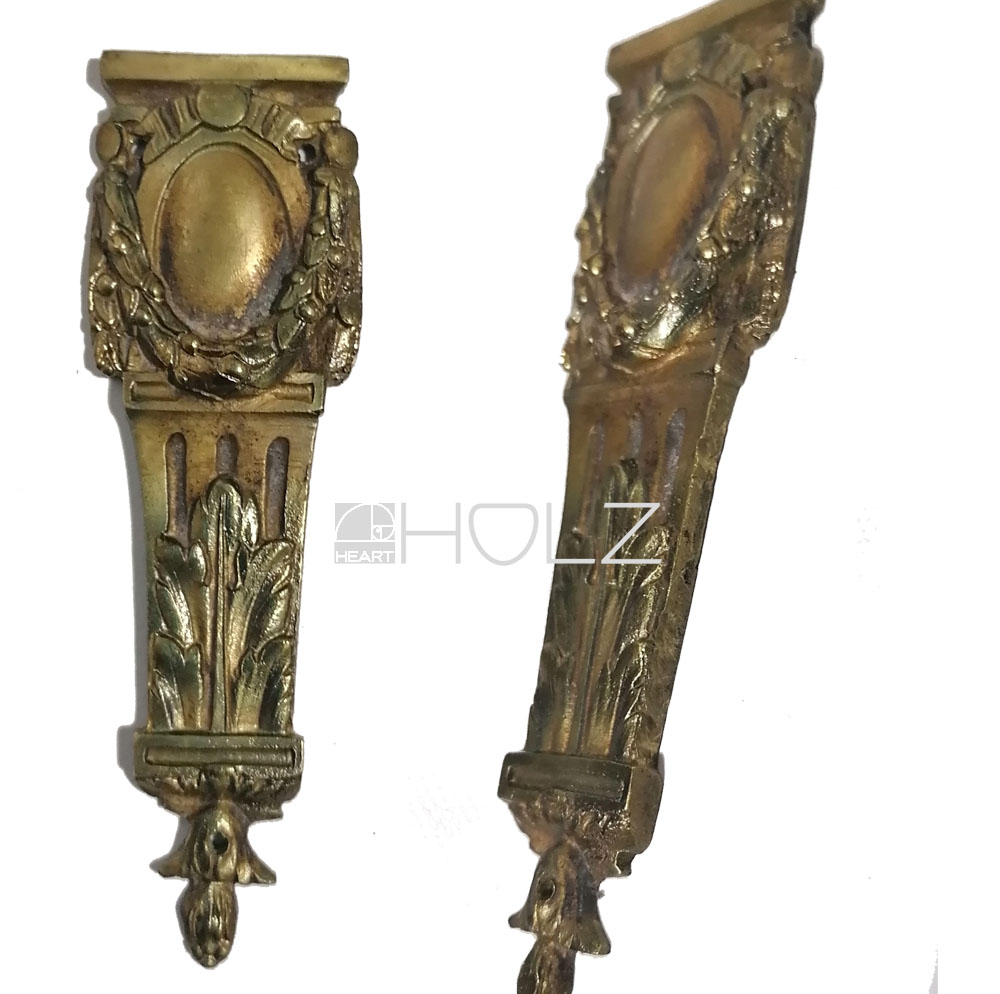 Bronze Möbelbeschlag antik Empire feuervergoldet alt 13cm