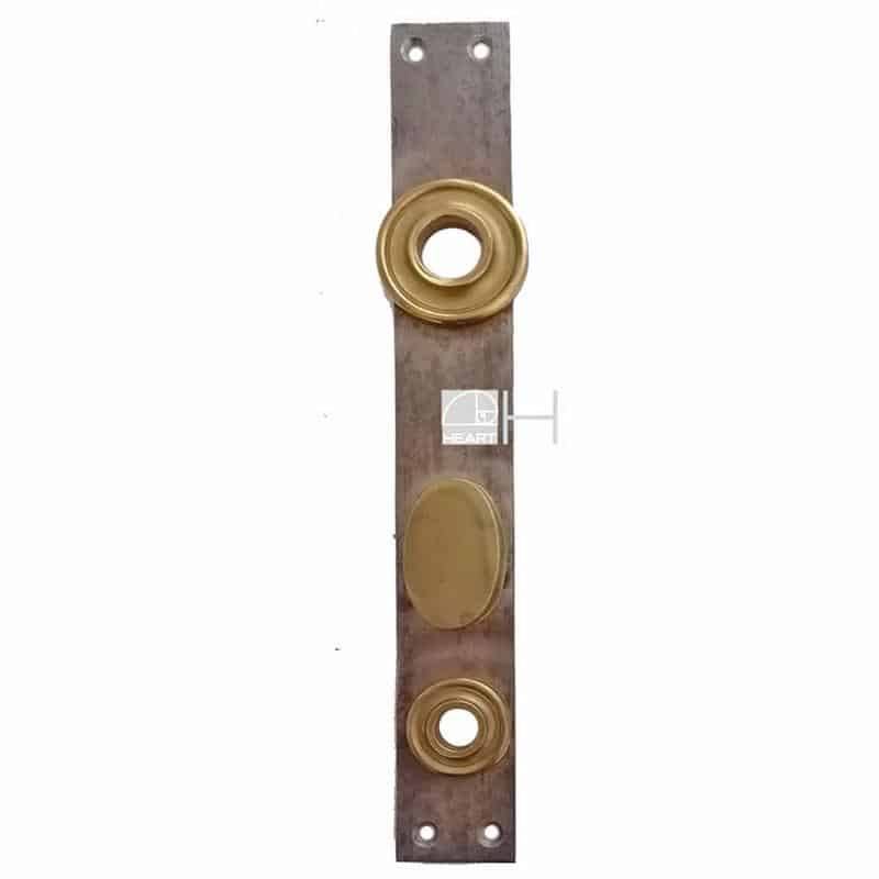 Langschild antik Messing Einstemm Tür Türdrücker alt 16.3mm 65 Langschild antik Messing Einstemm Tür Türdrücker alt 16.3mm 65