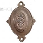 Schlüsselrosette antik Messing Rotguss alt Schlüsselschild
