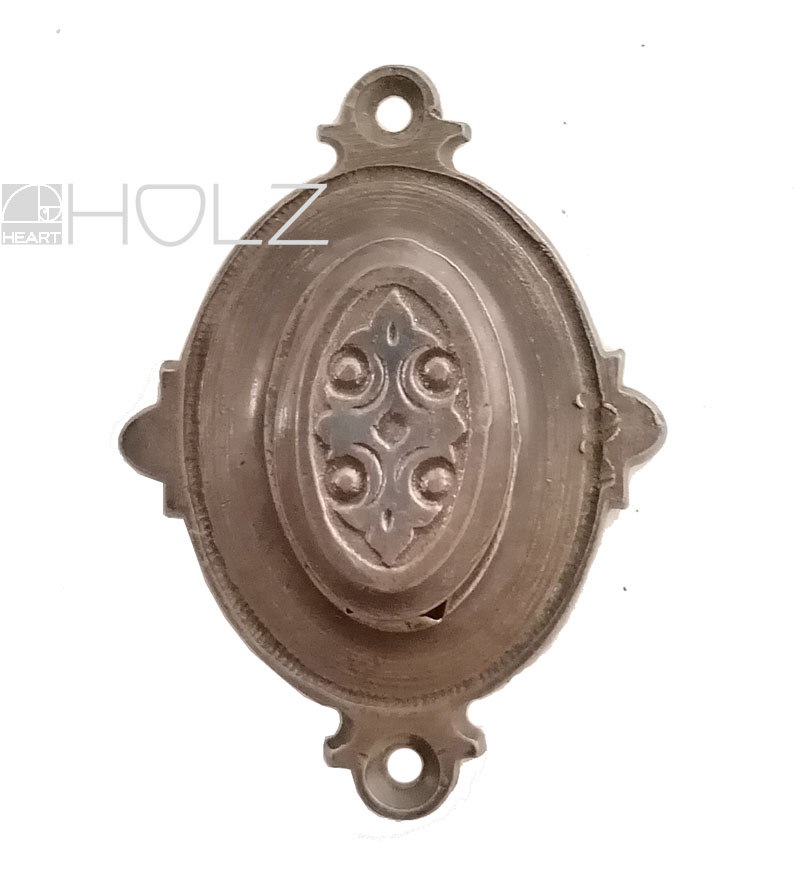 Schlüsselrosette antik Messing Rotguss alt Schlüsselschild
