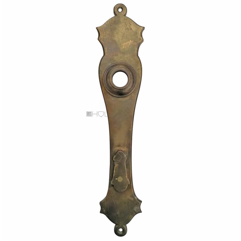 Langschild Jugendstil alt gotik Türdrücker 16.1x92
